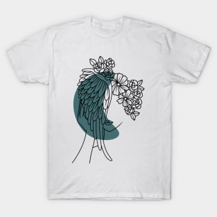 Line Art with Dove Wing T-Shirt